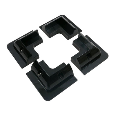 Solar Panel 4 Corner Brackets, Black