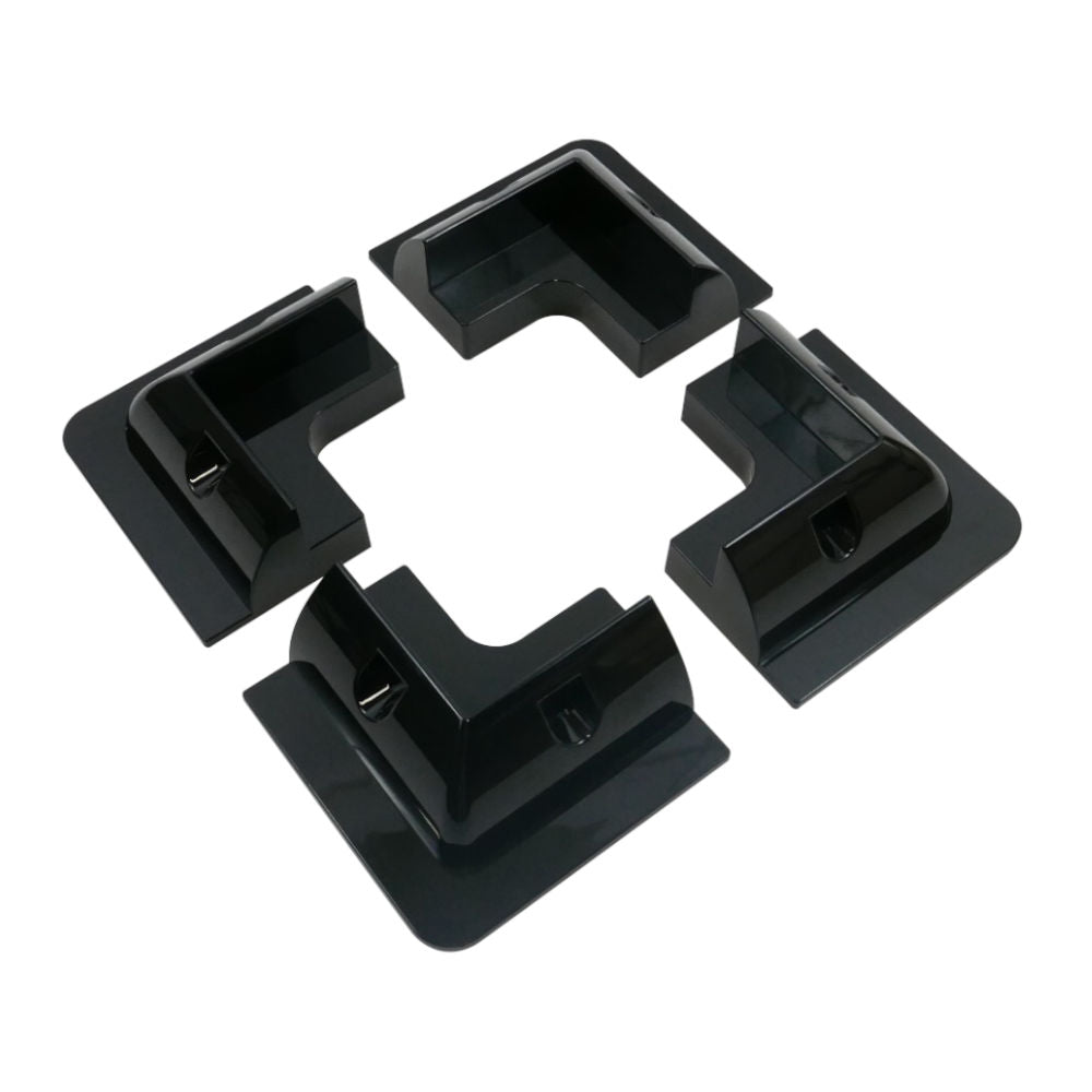 Solar Panel 4 Corner Brackets, Black