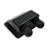 Solar Panel Cable Gland, Dual Cable Entry, Black