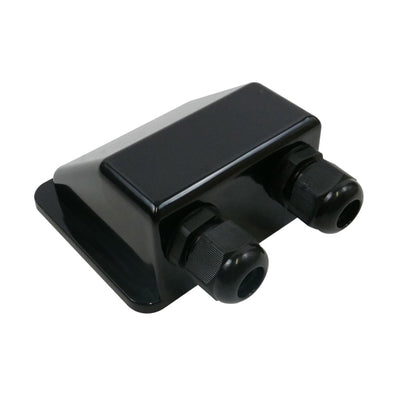 Solar Panel Cable Gland, Dual Cable Entry, Black