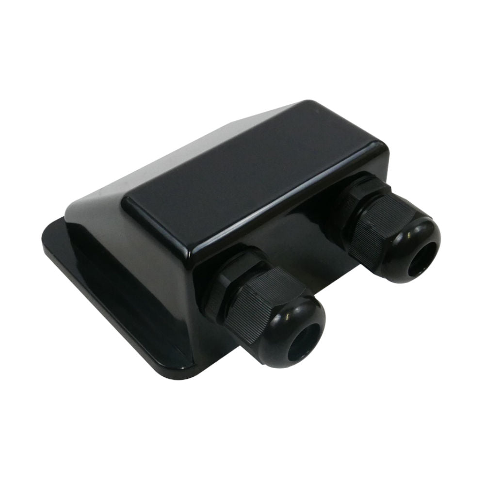 Solar Panel Cable Gland, Dual Cable Entry, Black