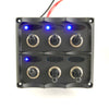 12V Switch Panel with Toggle Switch, 5 Gang + Power Socket, IP65 Rated – BlueFusion