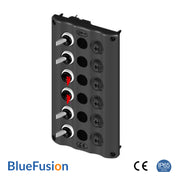 12V Switch Panel with Glow RED Toggles, 6 Gang, IP65 Rated – BlueFusion