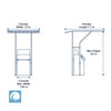Heavy Duty T-Top Canopy for Centre Console. Pacific Blue