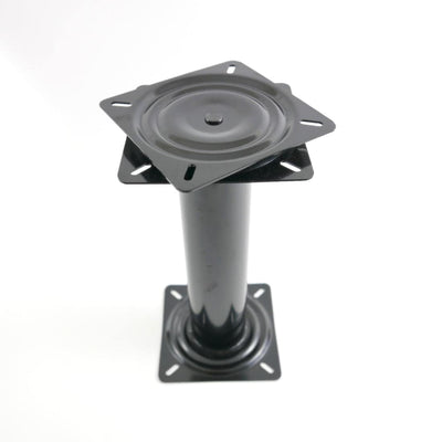 14″ Tall Seat Pedestal with 360° Seat Swivel, Black Steel