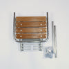 Teak Swim Platform with Telescopic Ladder, 316 Stainless Steel, 3 Steps