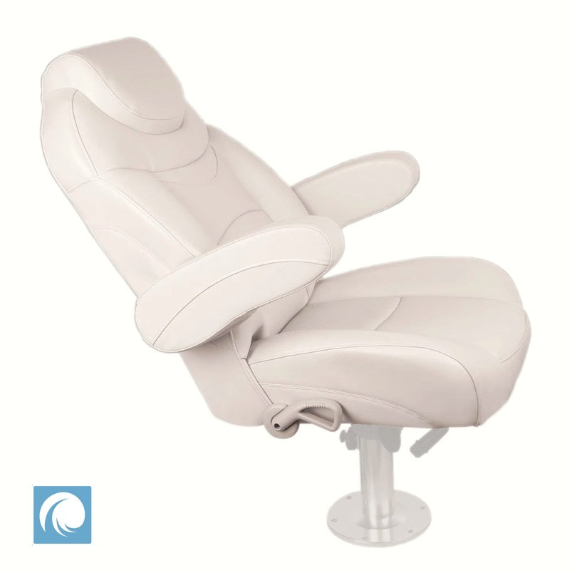 Premium Reclining Helm Chair for Yachts Caravans – Ivory Colour