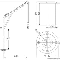 Stainless Steel Davits (Pair) – 120kg Load