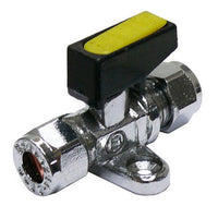 Mini Ball Valve with Foot 8mm Compression - W0187