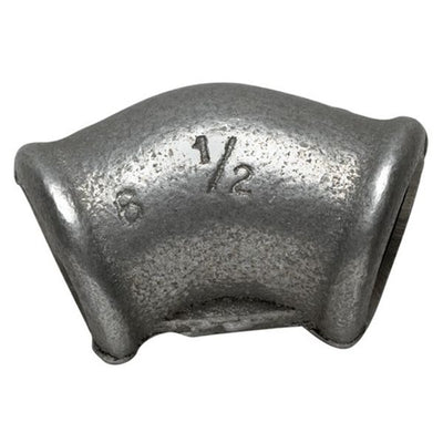 AG Black Iron 45 Degree Galvanised Elbow 1-1/2