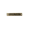 AG Bilge Pump - Oblong Name Plate Brass - ChasNewensMarine