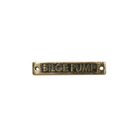 AG Bilge Pump - Oblong Name Plate Brass - ChasNewensMarine