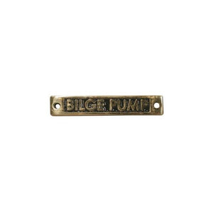 AG Bilge Pump - Oblong Name Plate Brass - ChasNewensMarine