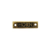 AG Horn - Oblong Name Plate Brass - ChasNewensMarine