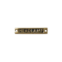 AG Headlamp - Oblong Name Plate Brass - ChasNewensMarine