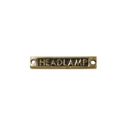 AG Headlamp - Oblong Name Plate Brass - ChasNewensMarine