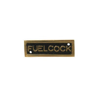 AG Fuel Cock Name Plate Brass - ChasNewensMarine