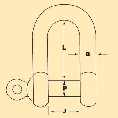 AG Stainless Steel Twisted Shackle 8mm