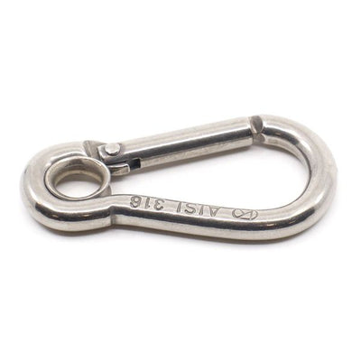 AG Carbine Hook with Eye Stainless Steel 5mm x 50mm