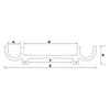 AG Single Pole Rack Brass (Each) - ChasNewensMarine