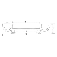 AG Single Pole Rack Brass (Each) - ChasNewensMarine