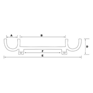 AG Single Pole Rack Brass (Each) - ChasNewensMarine