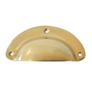 AG Hooded Drawer Pull Cast Brass Plain - ChasNewensMarine