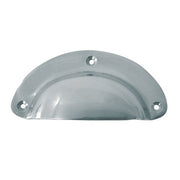 AG Hooded Drawer Pull Cast Chrome Plain