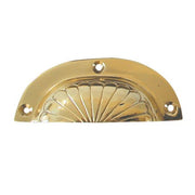 AG Fluted Drawer Pull Cast Brass - ChasNewensMarine