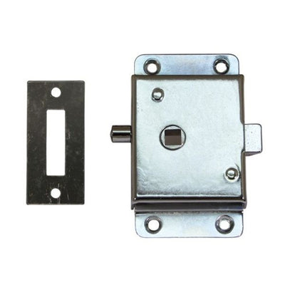 AG Rim Latch (Large) Chrome with Flat Striker Plate