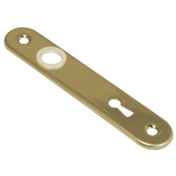 AG Escutcheon Plate Brass +Keyhole - ChasNewensMarine