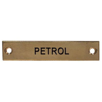 AG Petrol Label Brass 57 x 12mm