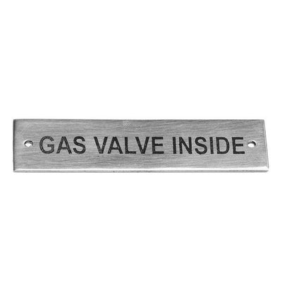 AG SP Gas Valve Inside Label Chrome 75 x 19mm