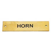 AG SP Horn Label Brass 57 x 12mm