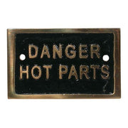 AG Danger Hot Parts Name Plate Brass (70 x 45mm)