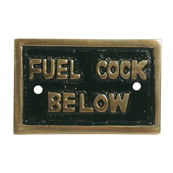 AG Fuel Cock Below Name Plate Brass - ChasNewensMarine