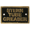 AG Stern Tube Greaser Name Plate Brass - ChasNewensMarine