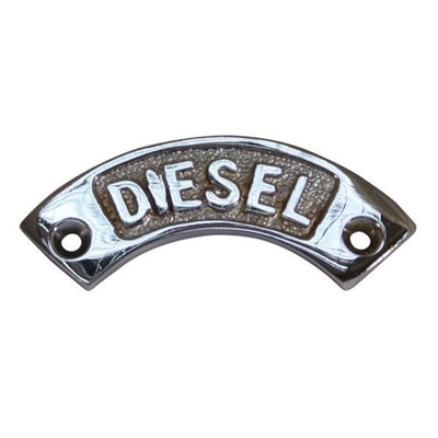 AG Diesel Deck Filler Name Plate Chrome Curved