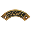 AG Diesel Deck Filler Name Plate Brass - ChasNewensMarine