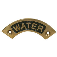 AG Water Deck Filler Name Plate Brass - ChasNewensMarine