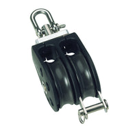 Plain Sheave Double- swivel + becket - ChasNewensMarine