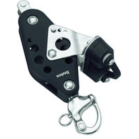Plain Sheave Fiddle- snap shackle + becket + cam - ChasNewensMarine