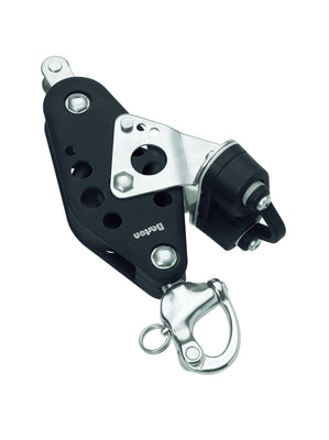 Plain Sheave Fiddle- snap shackle + becket + cam - ChasNewensMarine