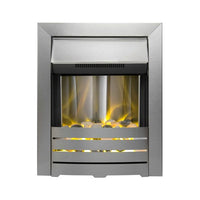 Helios 1-2kW LED Electric Fire Brushed Silver