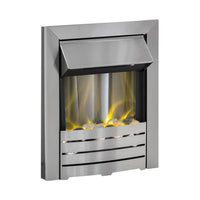 Helios 1-2kW LED Electric Fire Brushed Silver