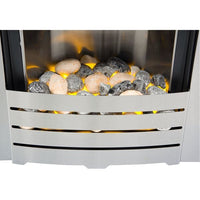 Helios 1-2kW LED Electric Fire Brushed Silver