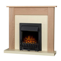 Southwold Cream & Oak Fireplace with 1-2 kW Black Electric Fire