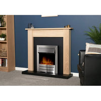 Southwold Black & Oak Fireplace with 1-2 kW Colorado Electric Fire