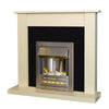 Sutton Fireplace with 1-2 kW Brushed Electric Fire (Reversible Back)