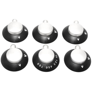 Oven and Grill/Hob Knob Kit Satin/Black - SSPA0903.SA